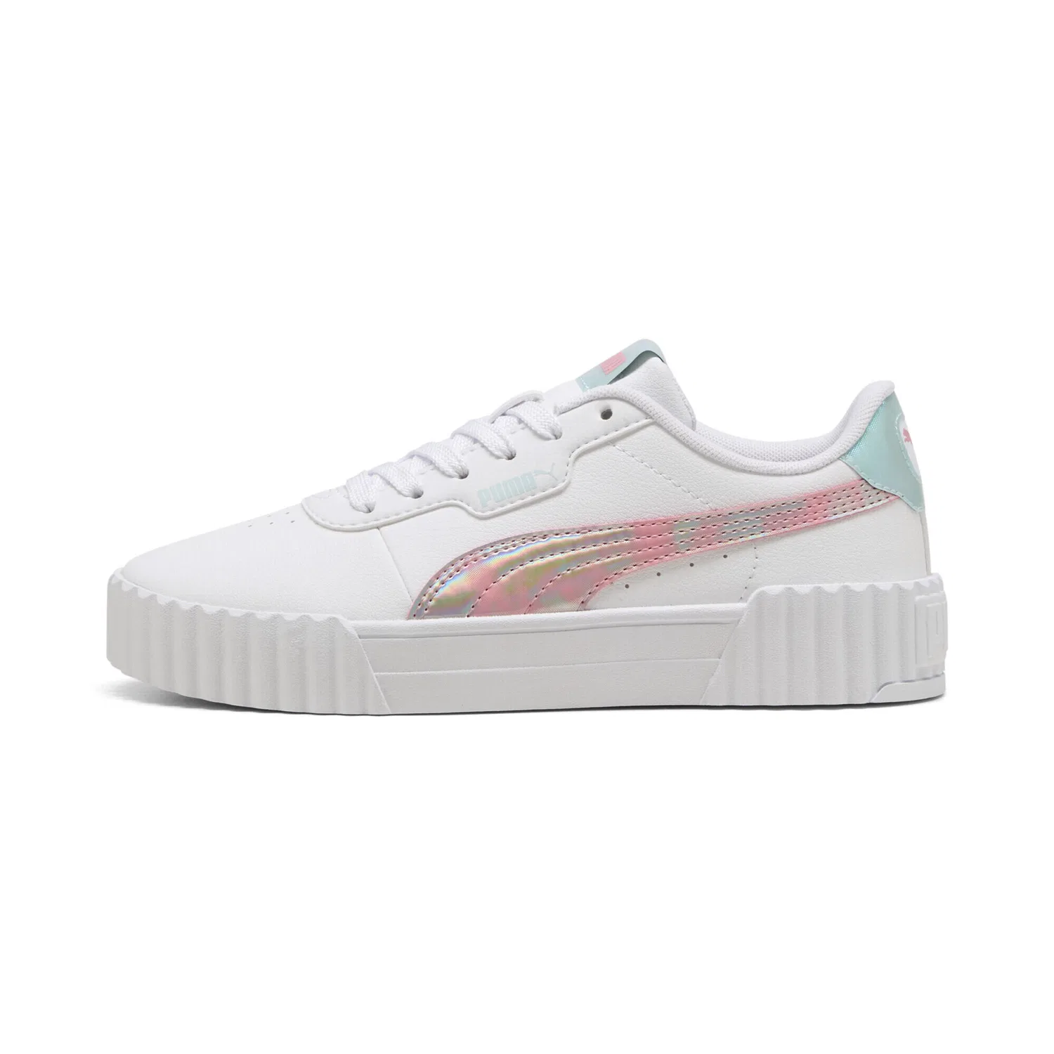 Детские кроссовки для девочек с блестками Carina 3.0 Space Belle Puma, Weiss Rosa — фото 3
