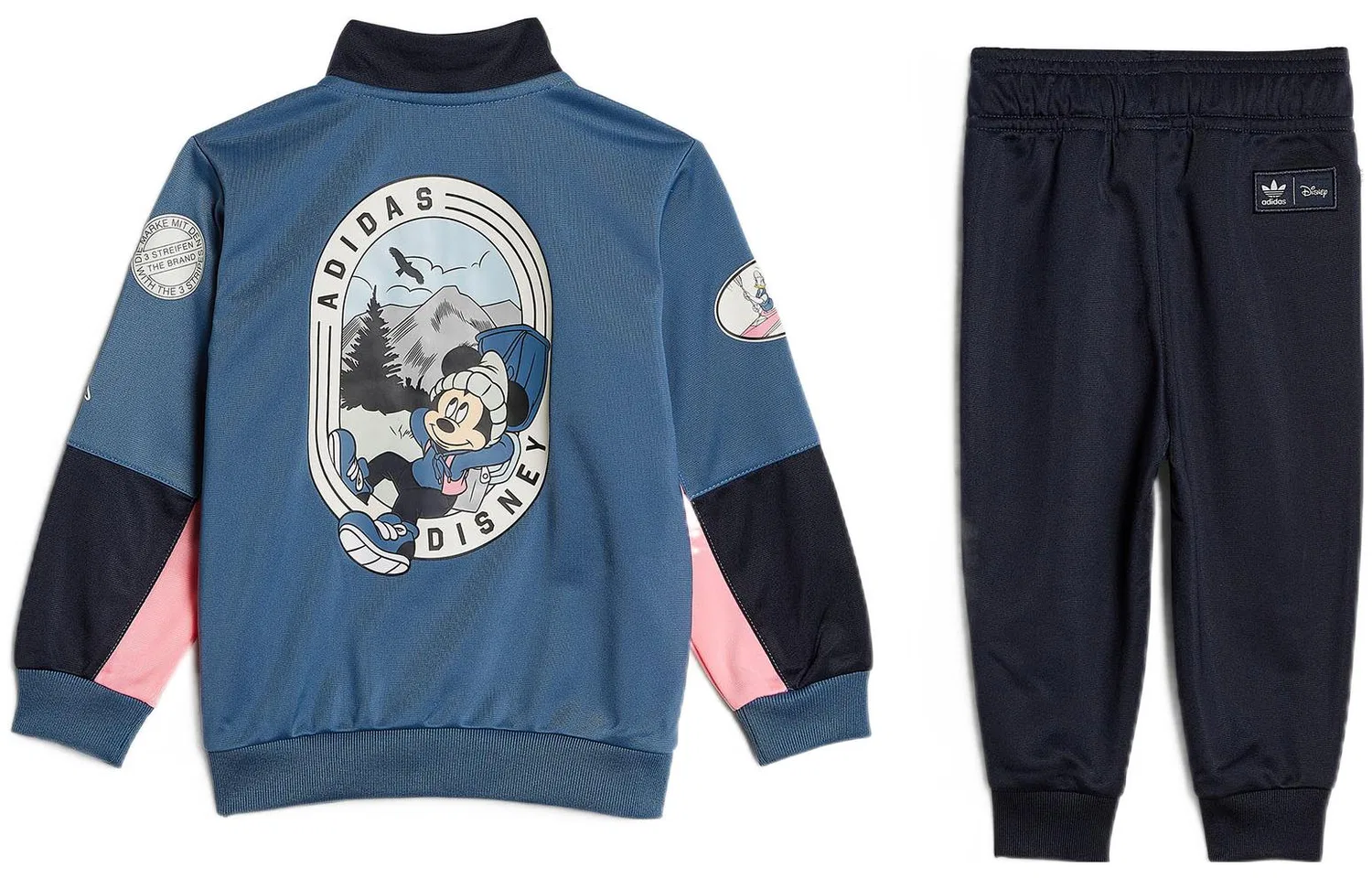 Детский комплект одежды в спортивном стиле с принтом Disney Mickey and Friends Adidas Originals, Blue/Black — фото 3