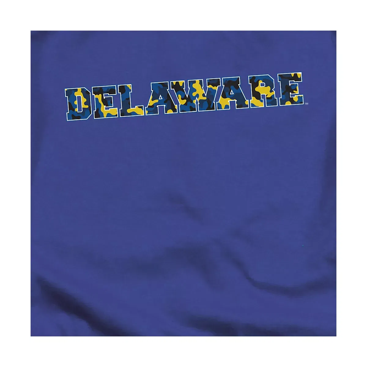 Детское боди-комбинезон на кнопках с принтом University Of Delaware Camo NCAA, Royal Blue — фото 2