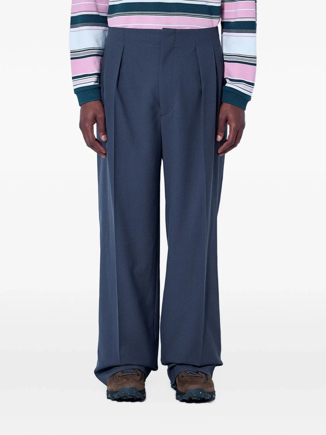 Жаккардовые прямые брюки Runway серые Lacoste, серый