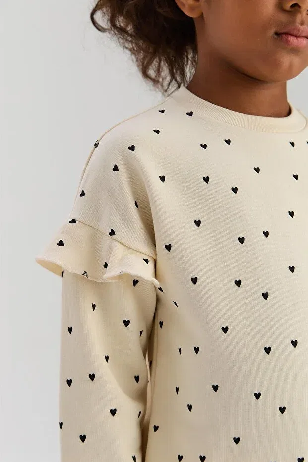 Детский комплект спортивного костюма для девочек с принтом Tyess Basic, Patterned — фото 4