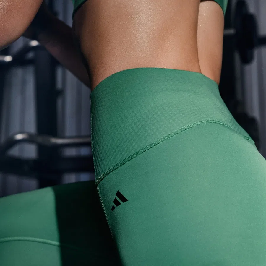Леггинсы с высокой посадкой Optime PrimeLift 7/8 adidas Performance, Зеленый — фото 2