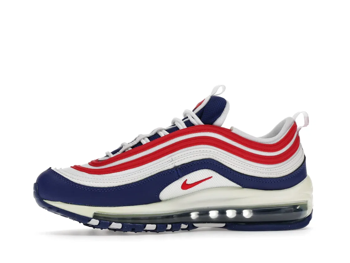 Детские кроссовки Lifestyle Nike Air Max 97, White/University Red-Game Royal — фото 3