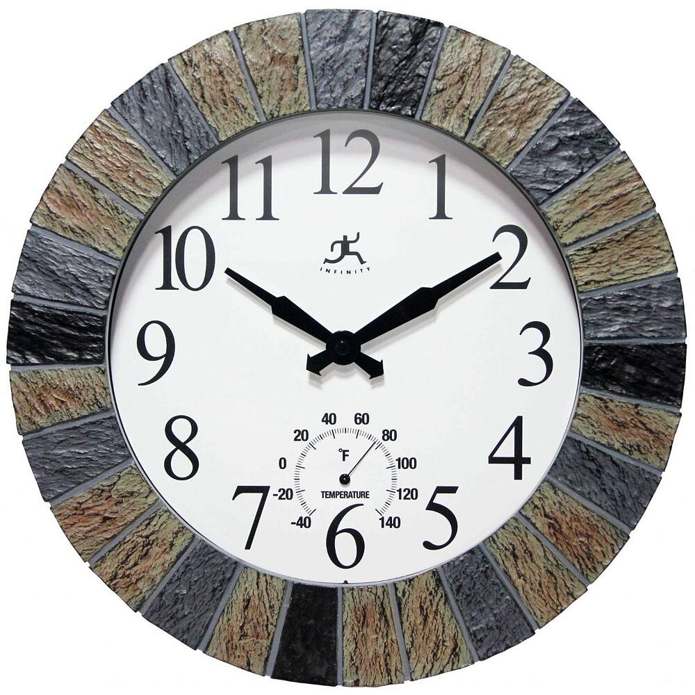 

Настенные часы Infinity Instruments Faux Slate 2, цвет Dark Slate Multi