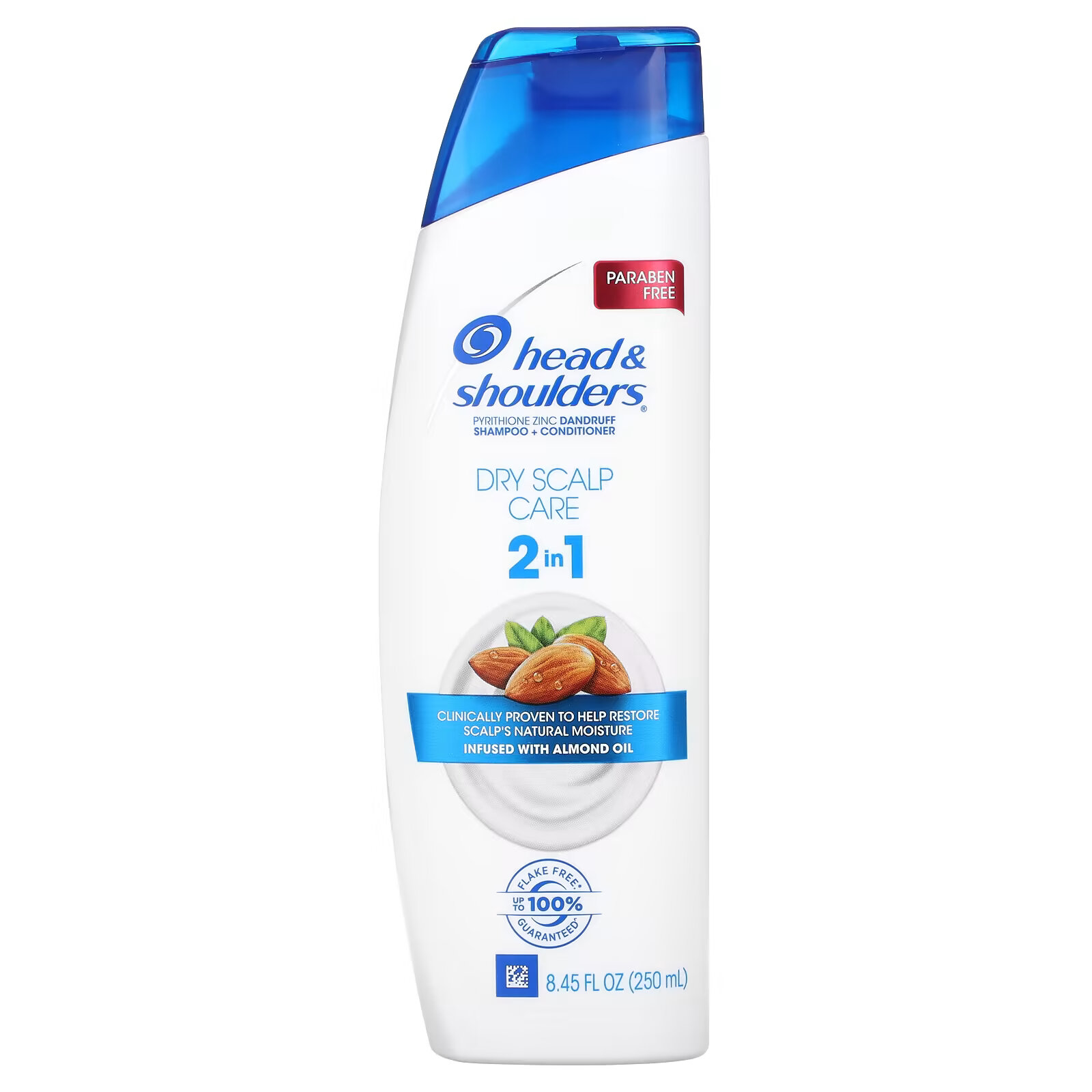 Head & Shoulders, Шампунь и кондиционер 2 в 1, уход за сухой кожей головы, с миндальным маслом, 250 мл (8,45 жидк. Унции) - фото