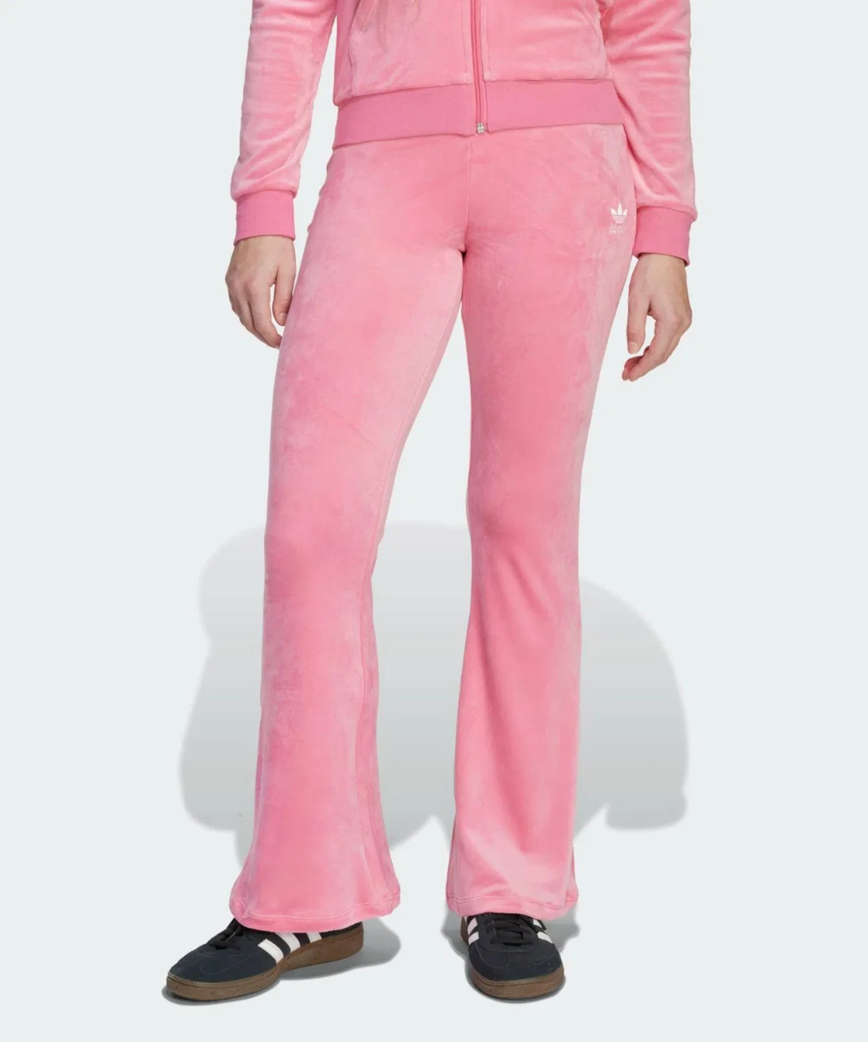 Детские спортивные брюки из велюра с вышивкой Adidas Originals, Pink