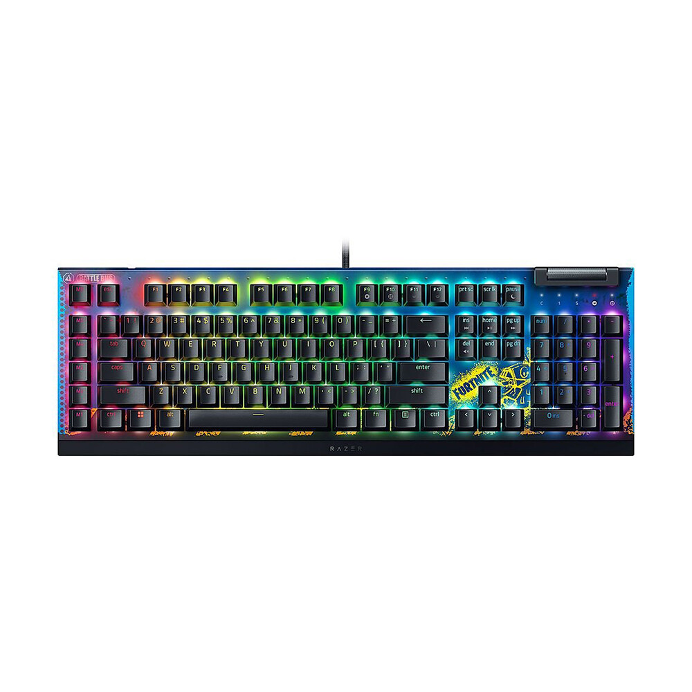 

Клавиатура игровая проводная Razer BlackWidow V4 X Fortnite Edition, Yellow Switch, черный, английская раскладка