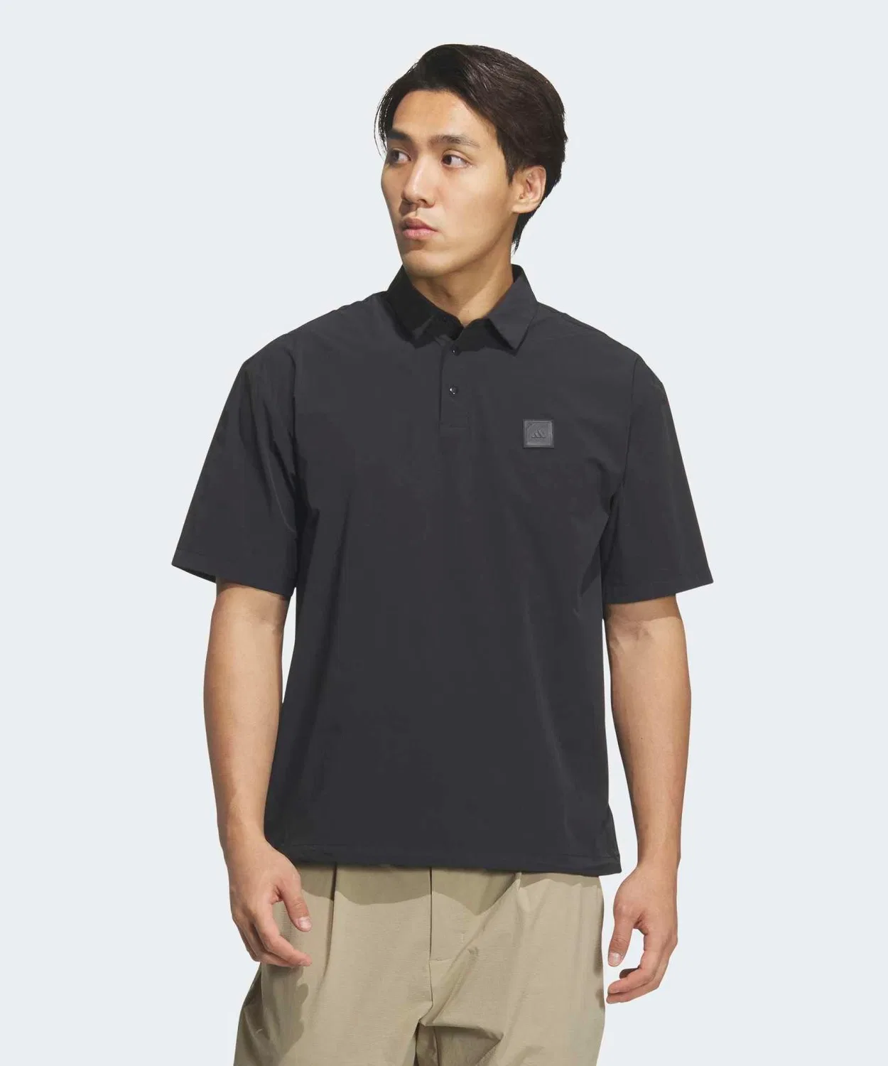 Мужской поло с коротким рукавом из ткани с плетением Club Consumer Woven Adidas Golf, Black