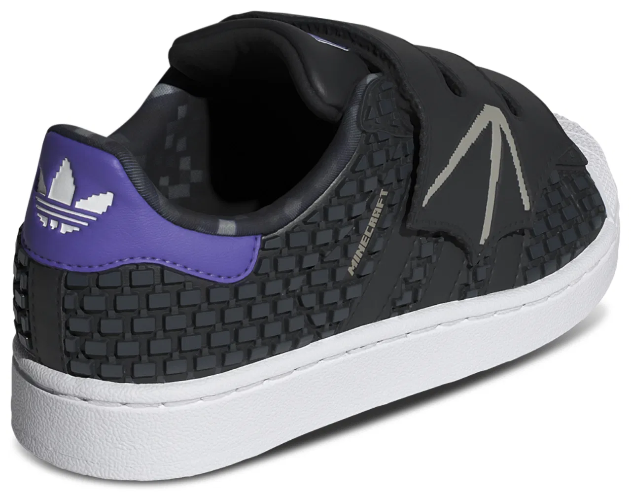 Детские кроссовки Minecraft Superstar II Adidas, фиолетовый/черный — фото 3