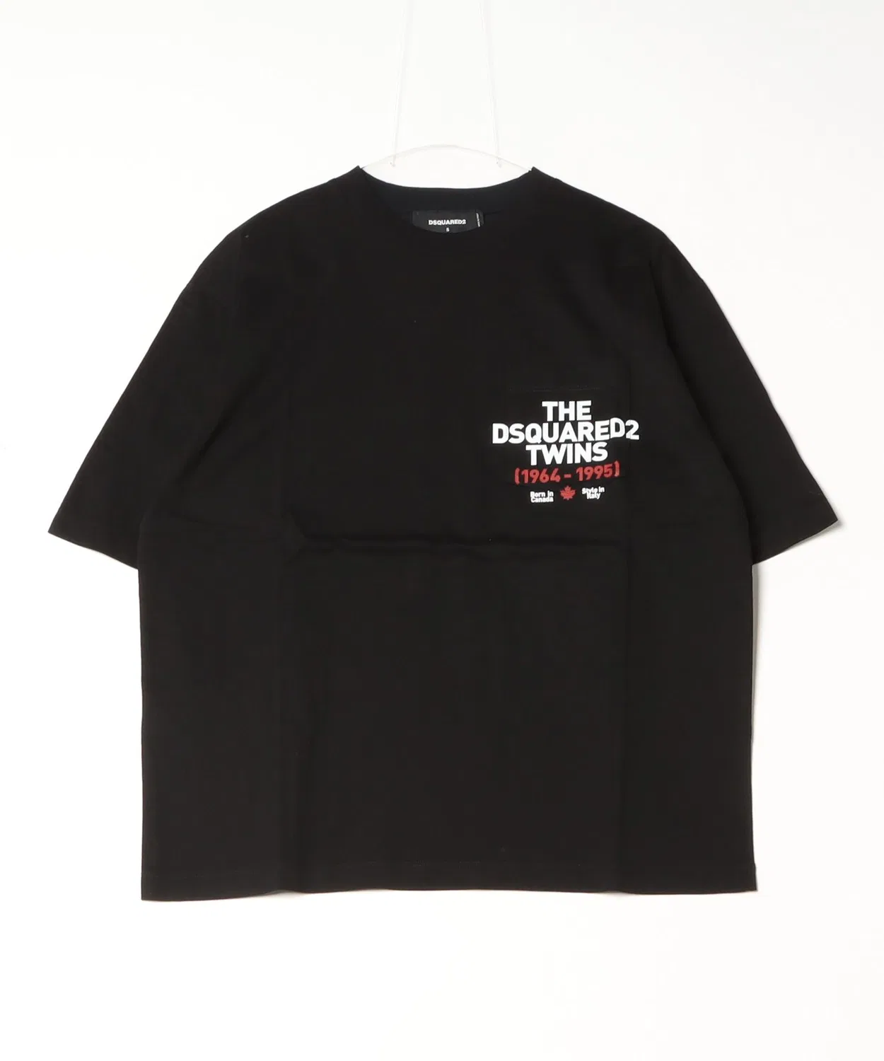 Мужская футболка с длинным рукавомLoose Fit Tee Wash Mano Carta DSQUARED2, Черный