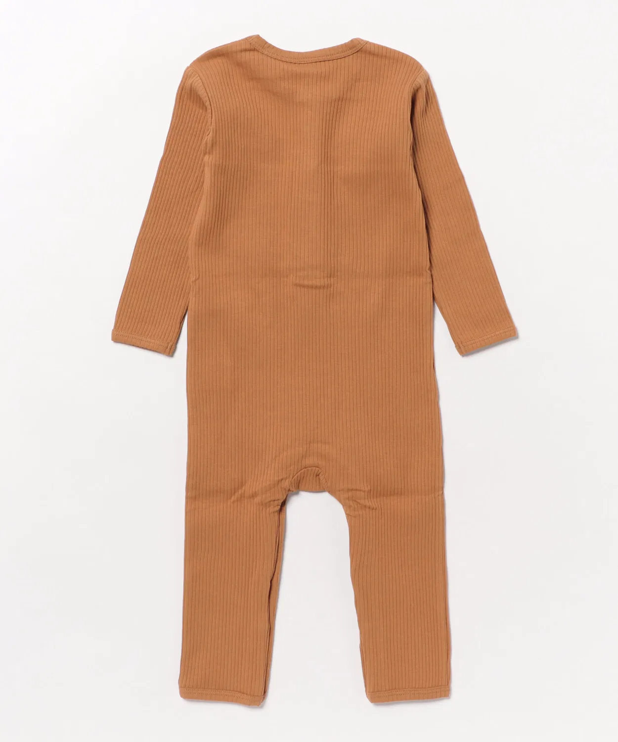 Детский комбинезон с длинным рукавомRibbed Baby Jumpsuit Quincy Mae, Cinnamon — фото 2