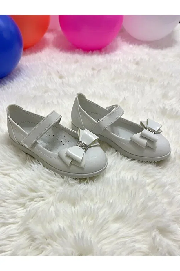 Детские балетки для девочек с ортопедической стелькой Alpellibyalp, White