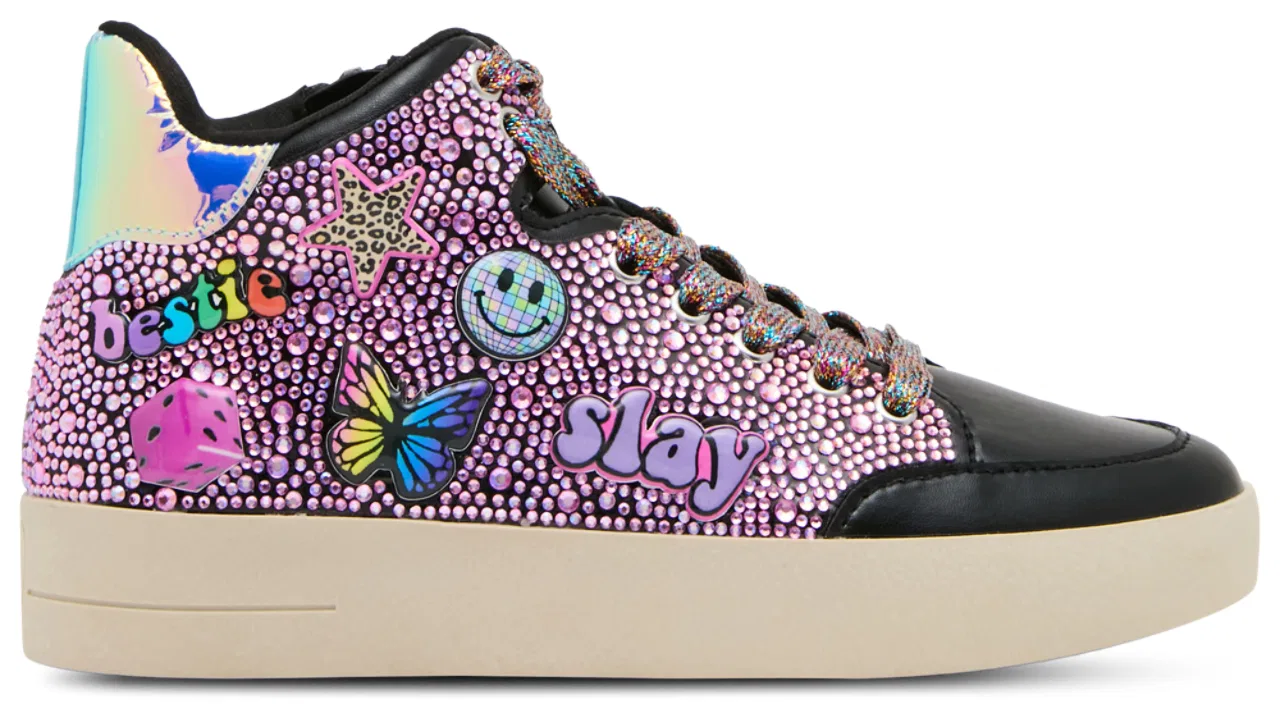 Детские кроссовки для девочек с принтом Jdelight Steve Madden, Black Multi