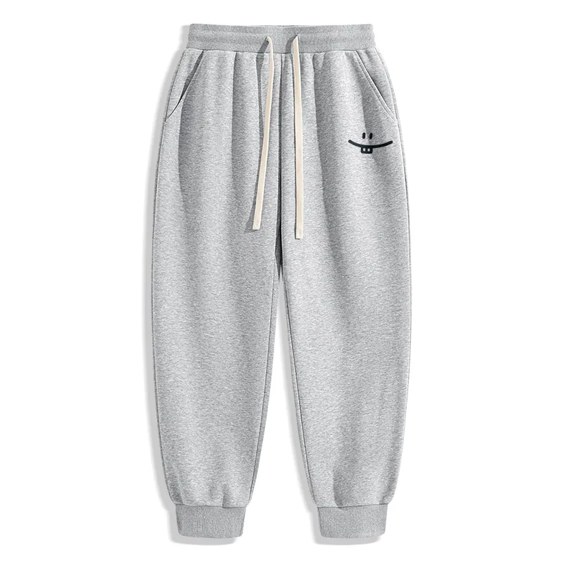 Детские спортивные штаны с манжетами Simple Smile Drawing Pants Logo MINISO, Gray Green — фото 3