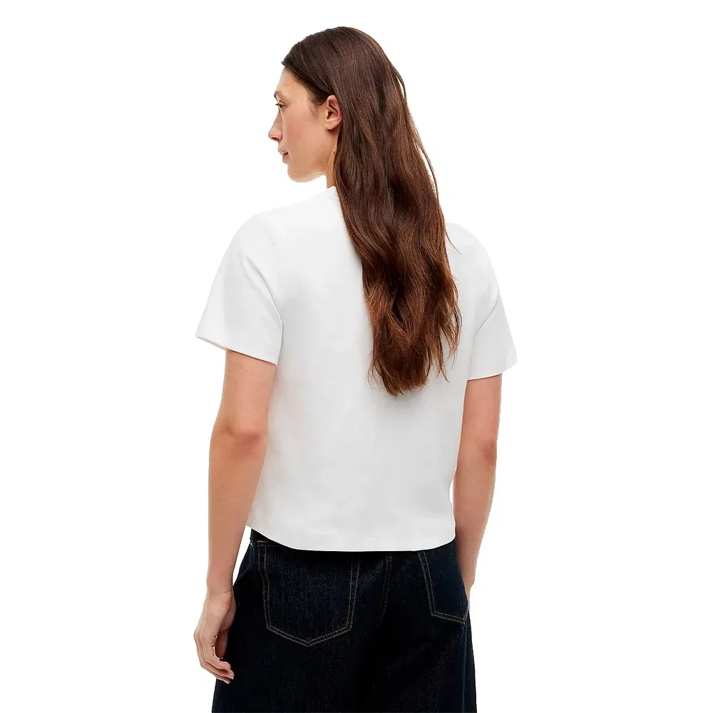 Женская хлопковая футболка Interlock Boxy Fit Tommy hilfiger, White — фото 2