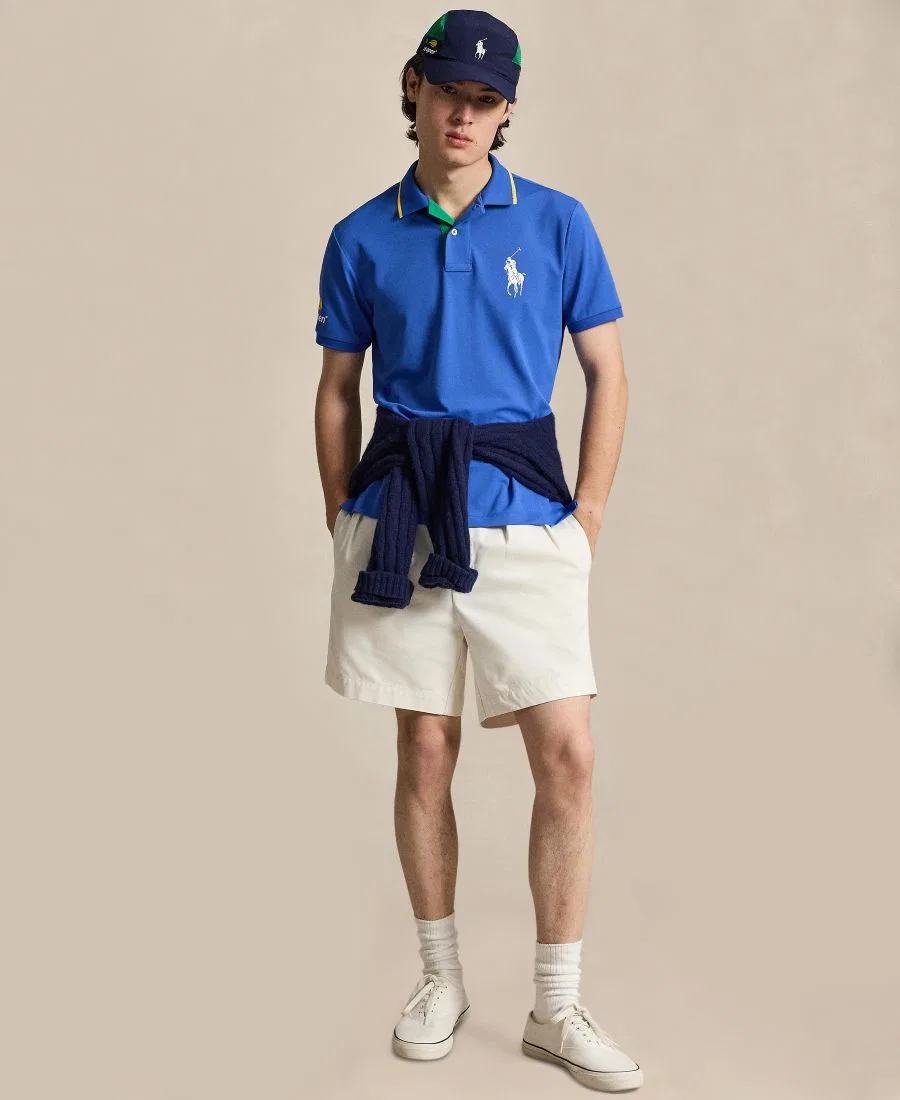 Поло с логотипом US Open Polo Ralph Lauren, New Iris Blue Multi — фото 2