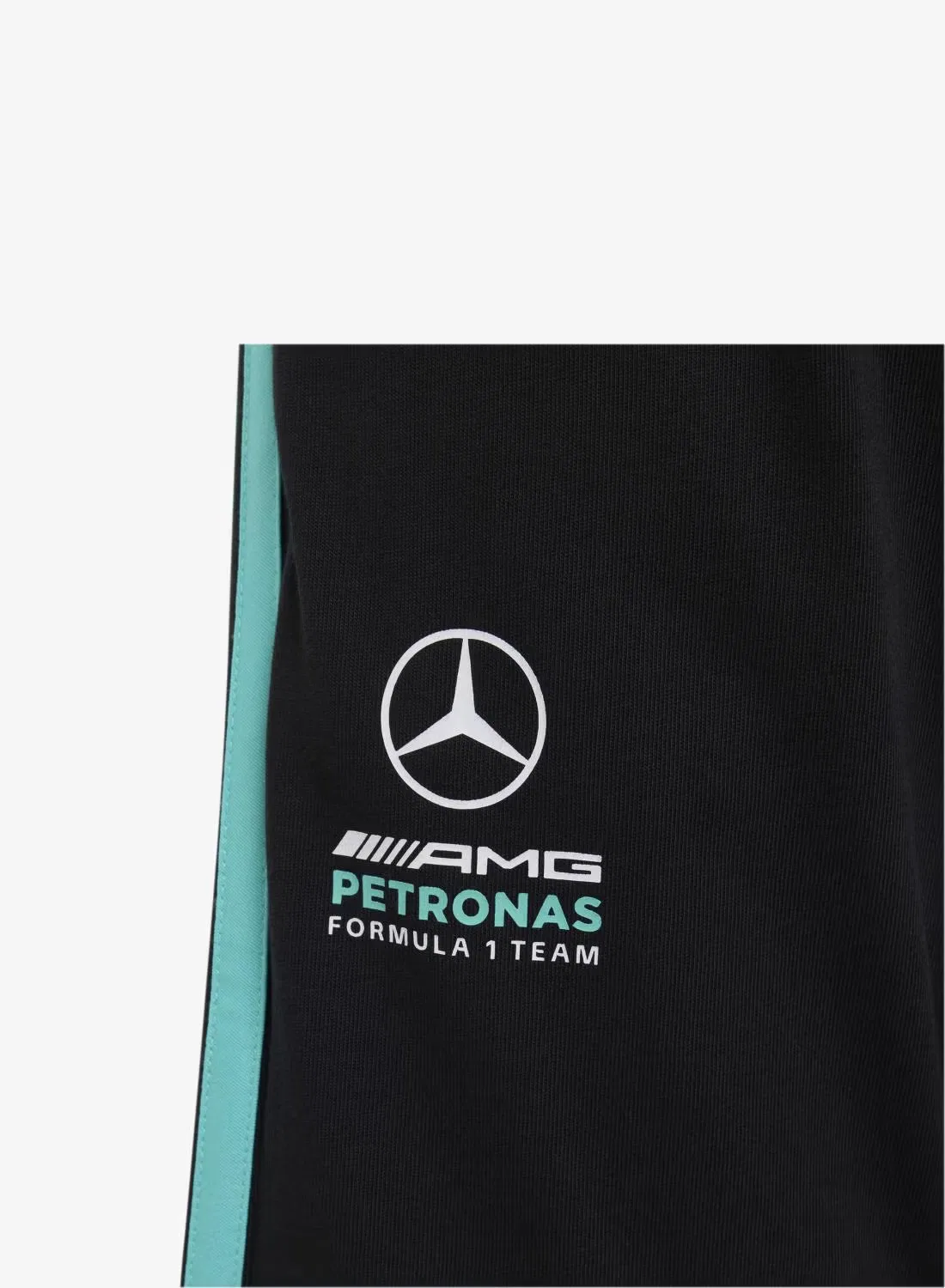 Шорты хлопковые Mercedes - AMG Petronas Formula 1 Team DNA Adidas, черный — фото 4