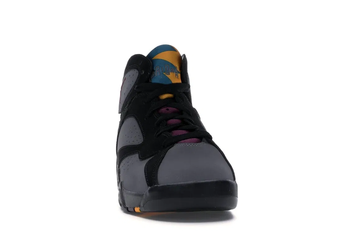 Детские кроссовки с кожаным верхом Jordan 7 Retro Jordan, Black/Bordeaux-Light Graphite-Midnight Fog — фото 2