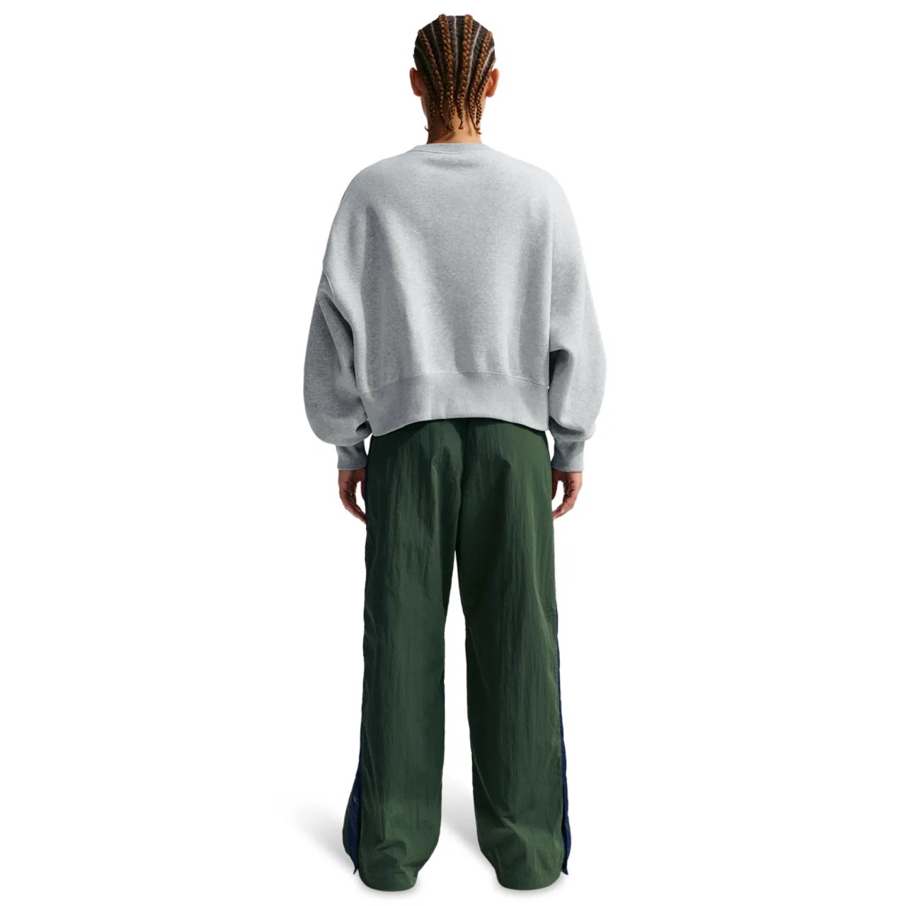 Женская толстовка Fleece Crew Nike, цвет Heather/Pure Platinum/Sail — фото 4
