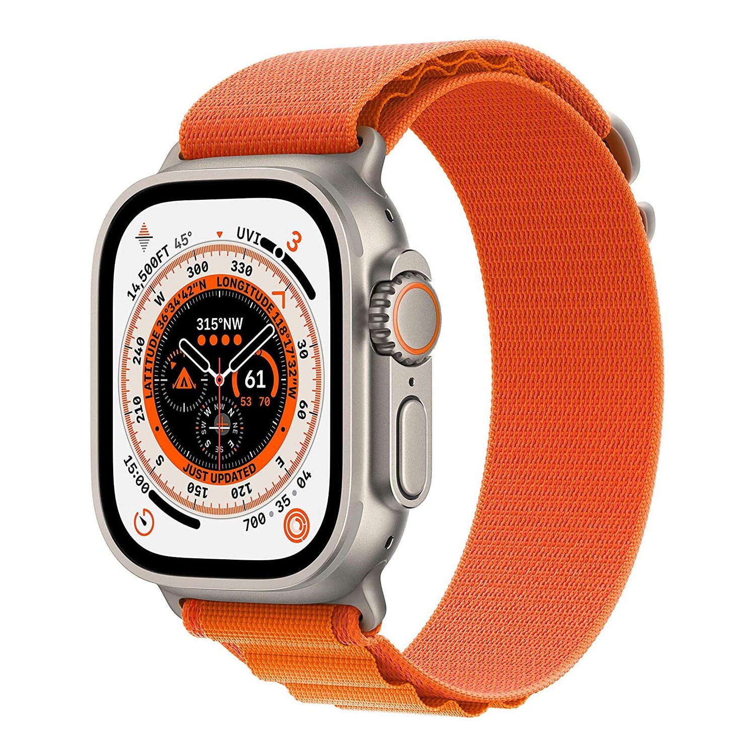 

Умные часы Apple Watch Ultra 49mm GPS+Cellular S, серебристый/оранжевый