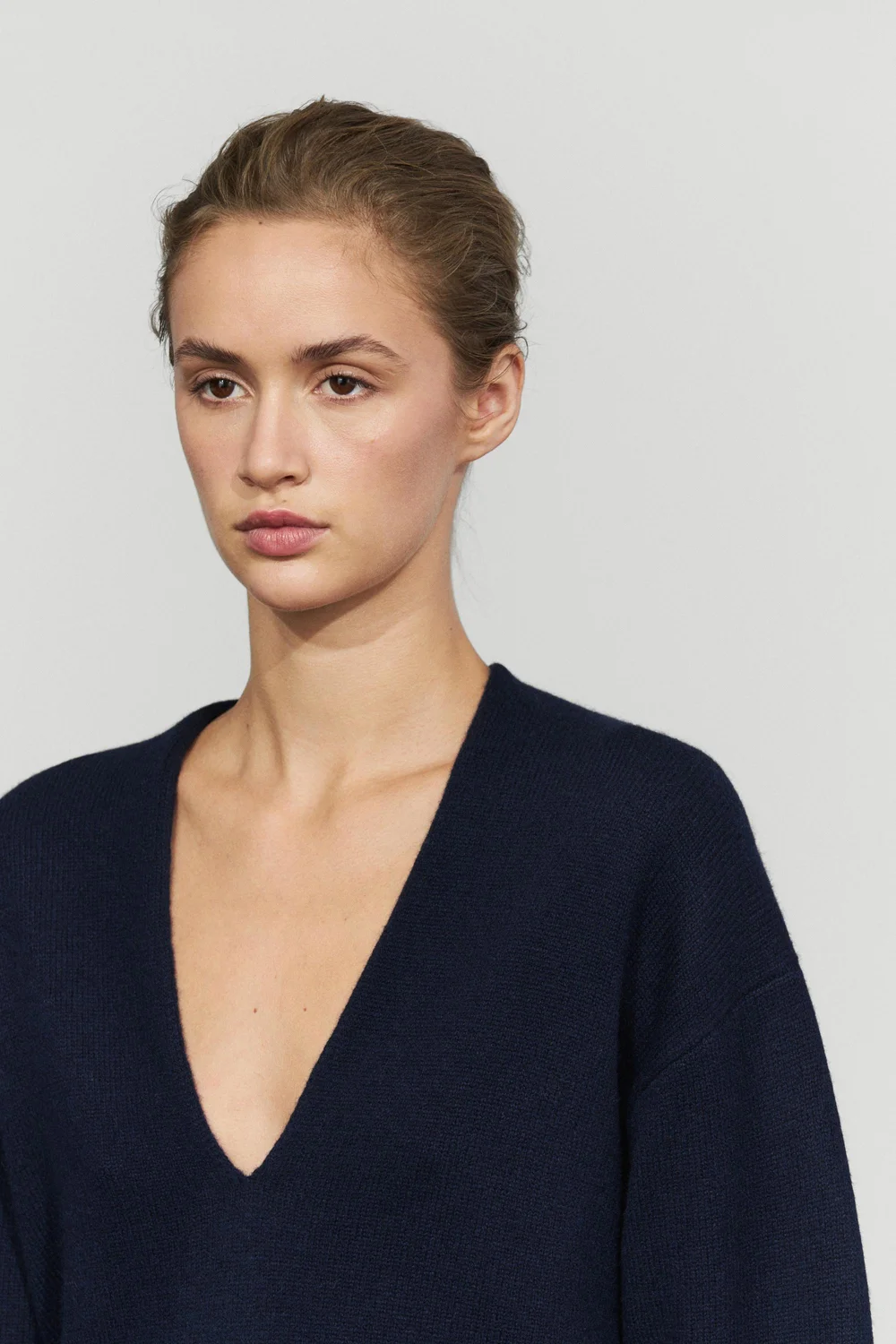 Свитер Massimo Dutti Wool-blend knit, синий индиго — фото 3