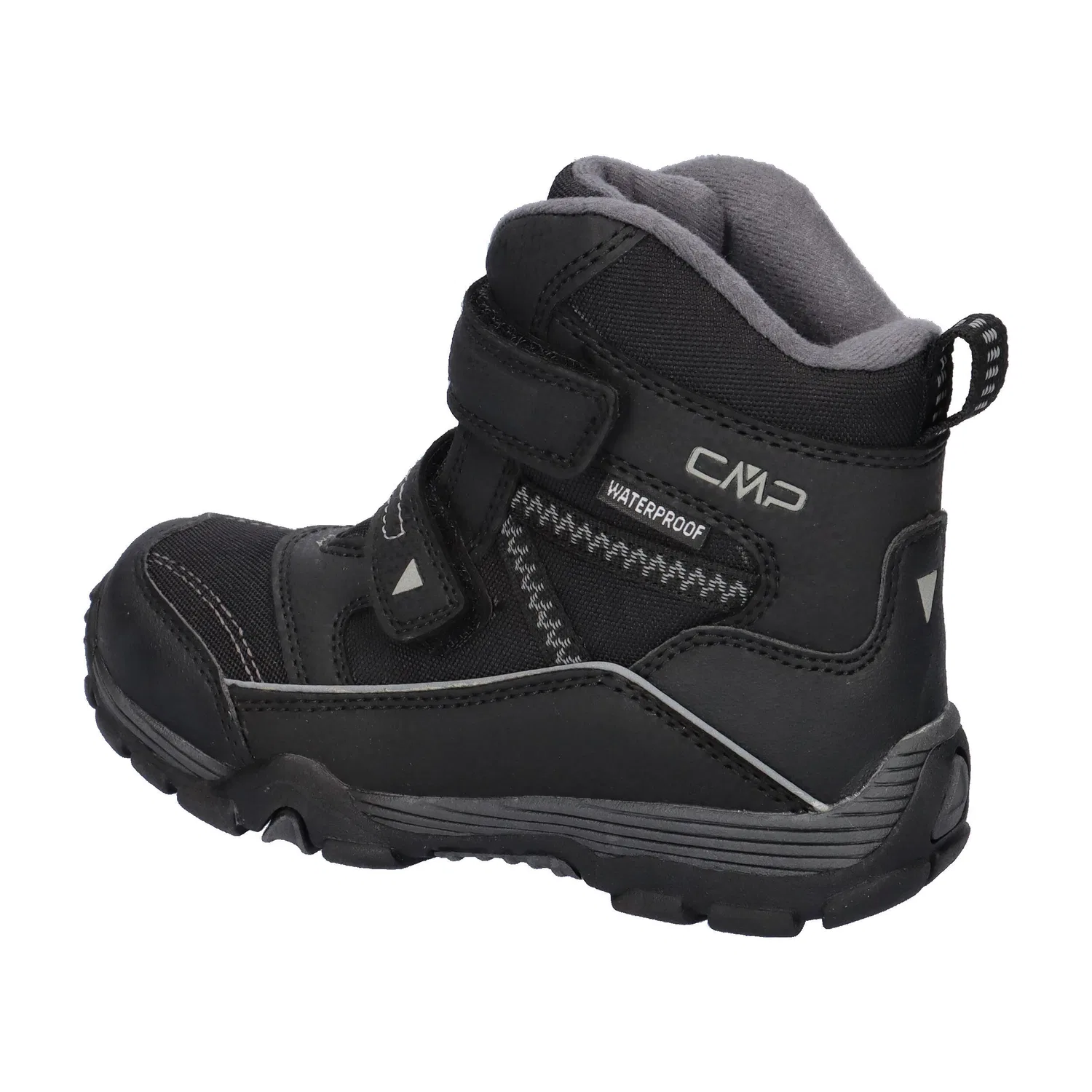 Детские зимние ботинки водонепроницаемые Pyry Snow Boot WP Cmp, Schwarz Grau — фото 3
