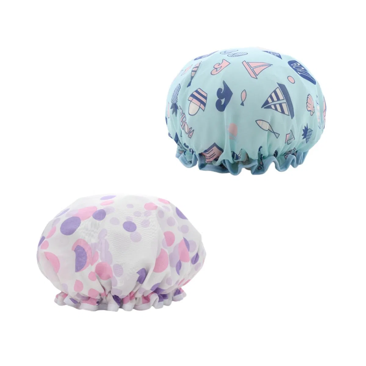 Двойная шапочка для душа из Satin и EVA, 2 шт, 27x11 см, Alipis