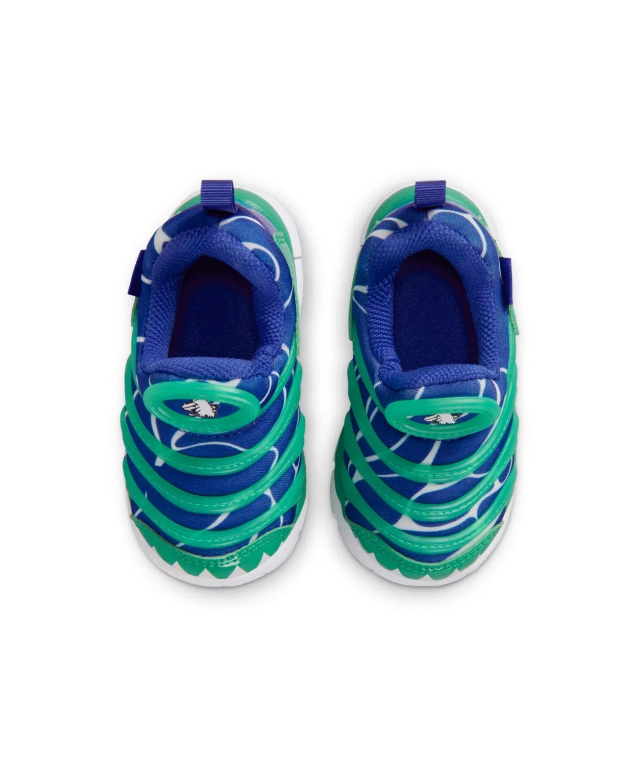 Детские кроссовки для малышей с принтом Dynamo Free LILS NIKE, Stadium Green/Game Royal/Football Blue/Black — фото 4