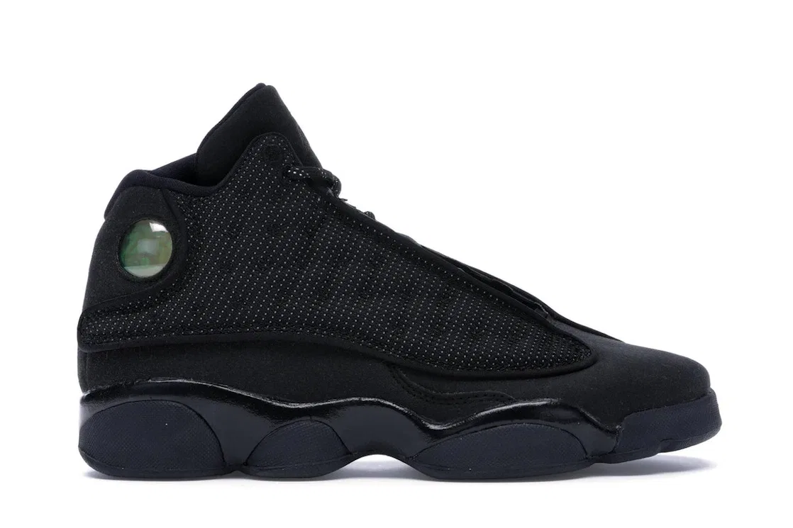 Детские кроссовки с верхом из замши и сетки Jordan 13 Retro Jordan, Black/Anthracite-Black