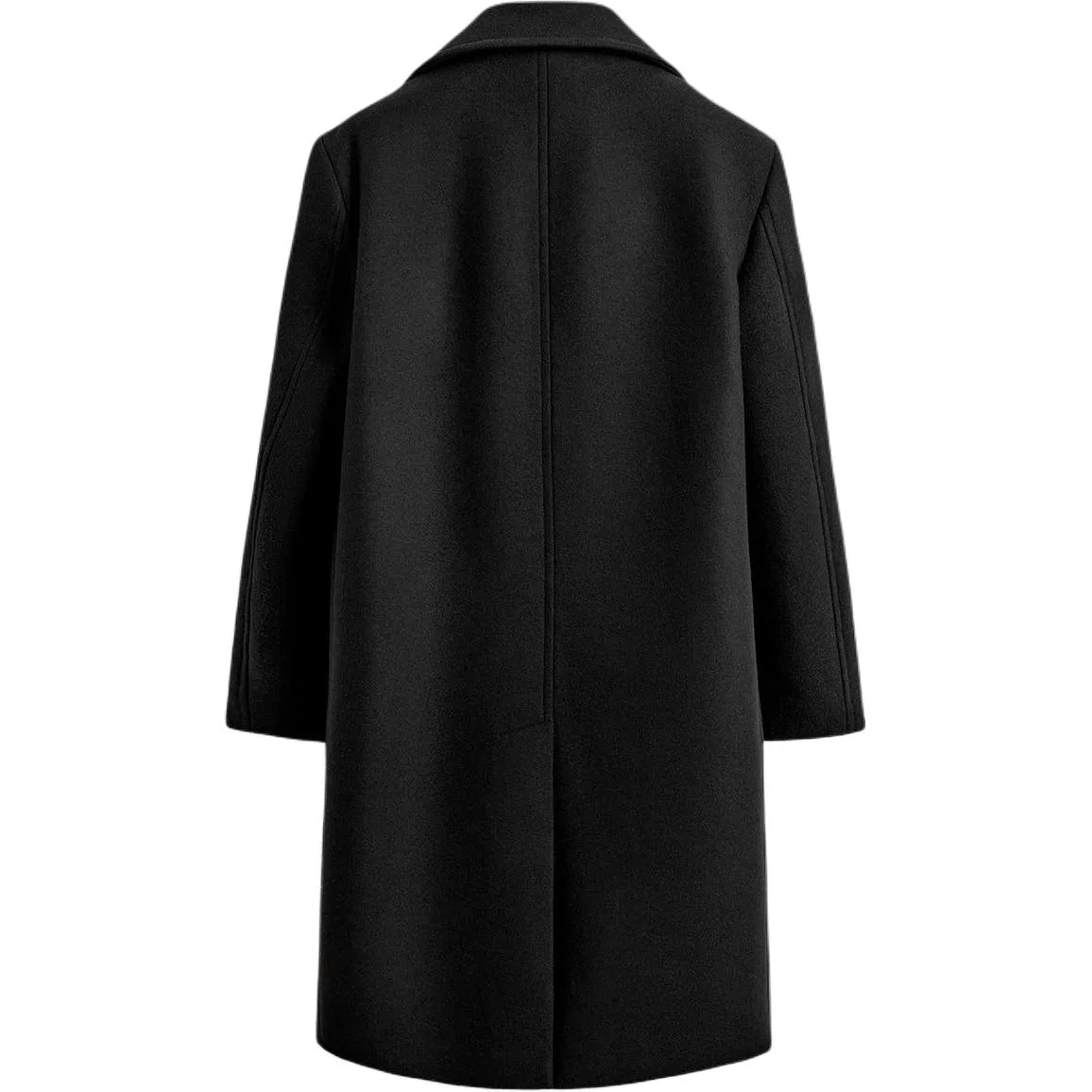 Мужское пальто с лацканами Black Lapel Moderate ZARA, Черный — фото 3