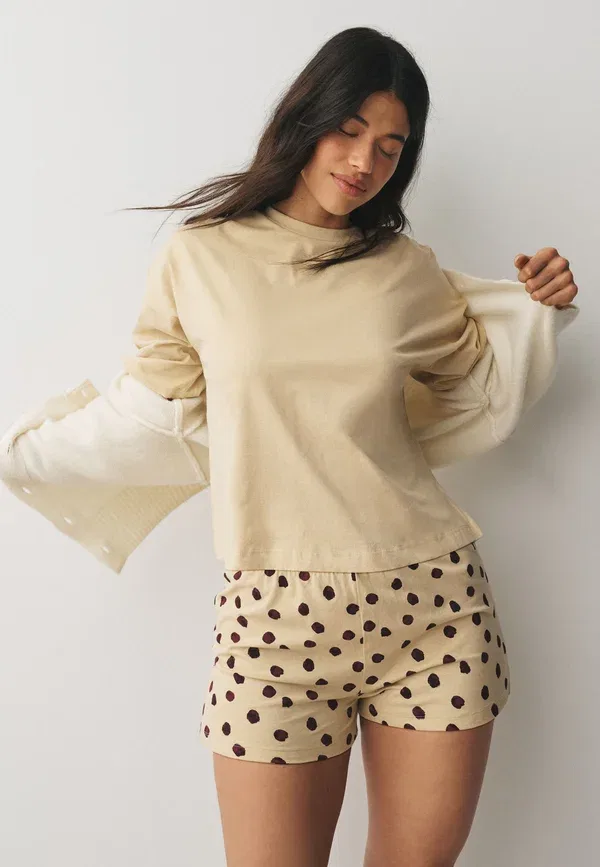 Пижамный комплект из 2 предметов хлопок Short sleeve set 2 pack Next, Navy, Yellow spot, темно-синий/желтый — фото 2