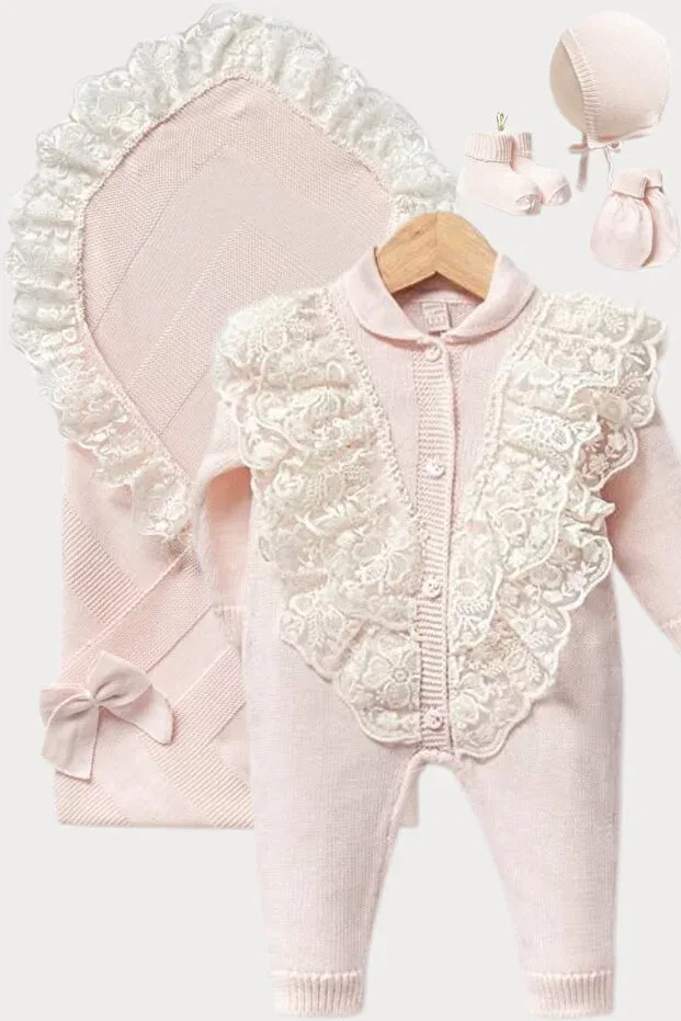 Детский комплект для выписки из роддома 5 предметов хлопковый Naka Concept, Pink