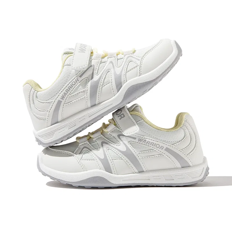 Детские повседневные кроссовки из синтетической кожи Beige/Yellow WARRIOR — фото 4