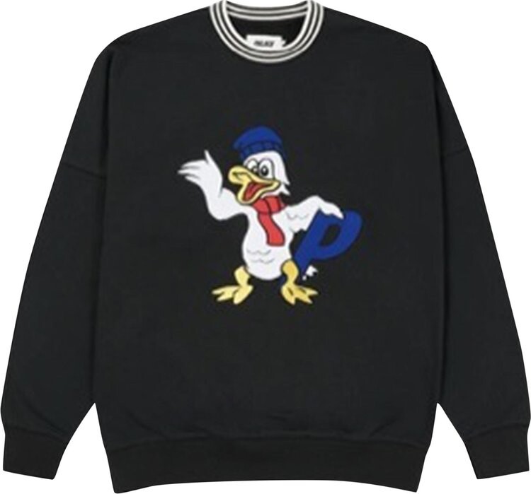 

Толстовка Palace Chilly Duck Out Drop Shoulder Crew 'Black', черный