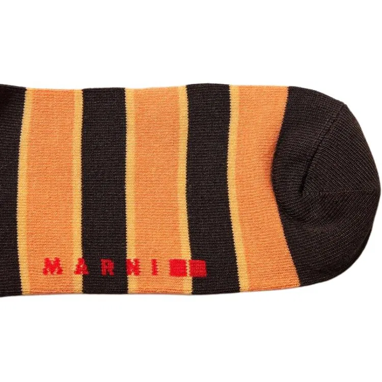 Детские носки с принтом UNIQLO x MARNI Stripes, 2 пары, Цвет: 2 Pack (Stripes+Pink) — фото 4