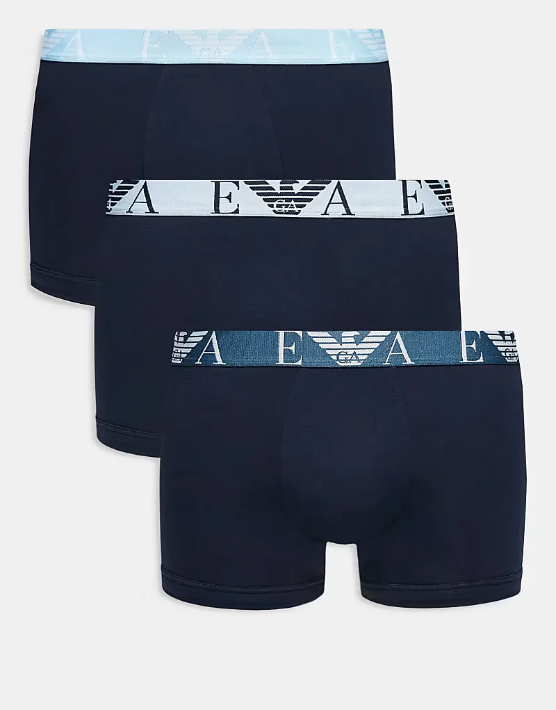 Трусы 3 шт Emporio Armani Bodywear, черный/синий