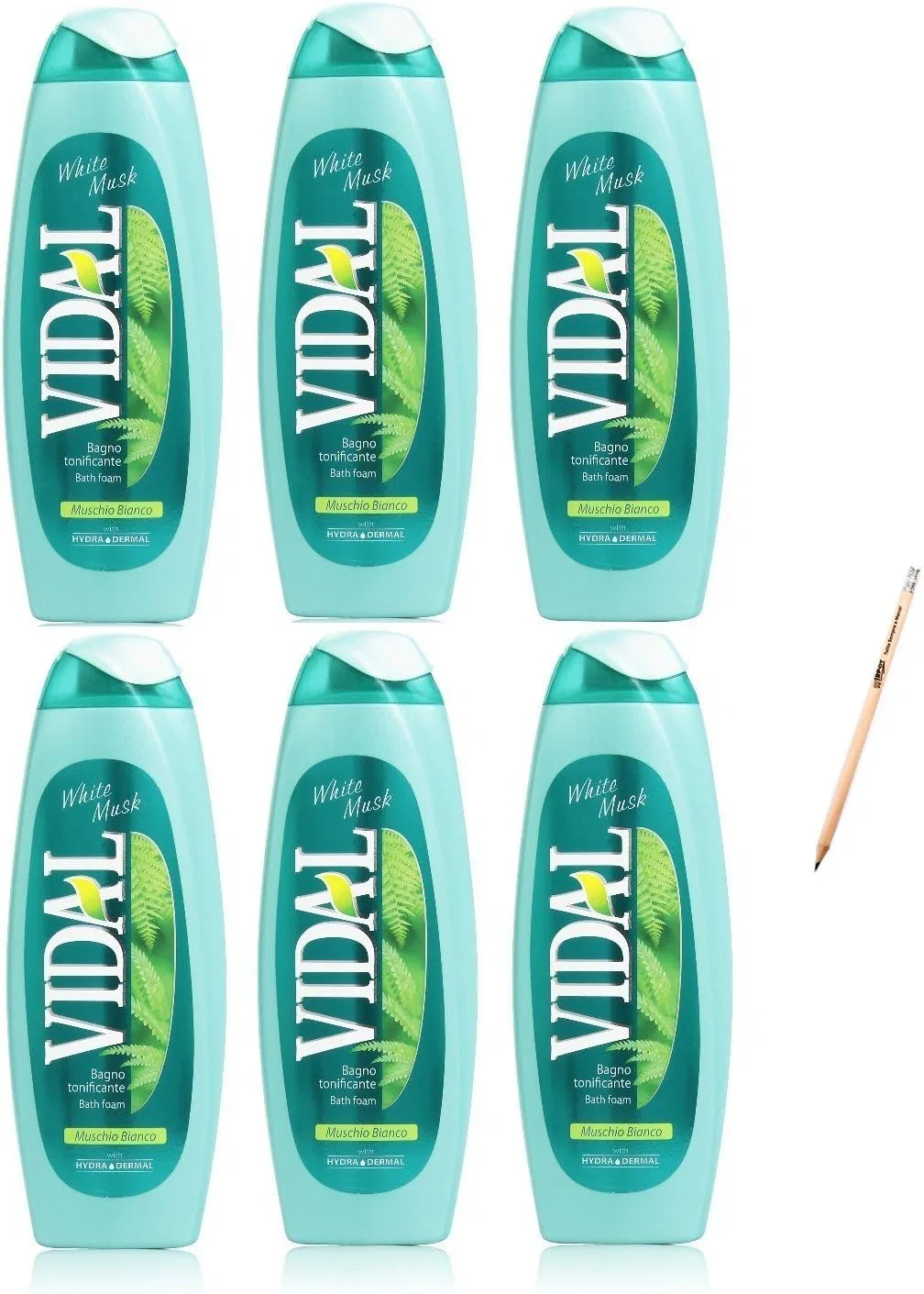 Гель для душа White Musk, Vidal, набор 6 шт, 500 мл