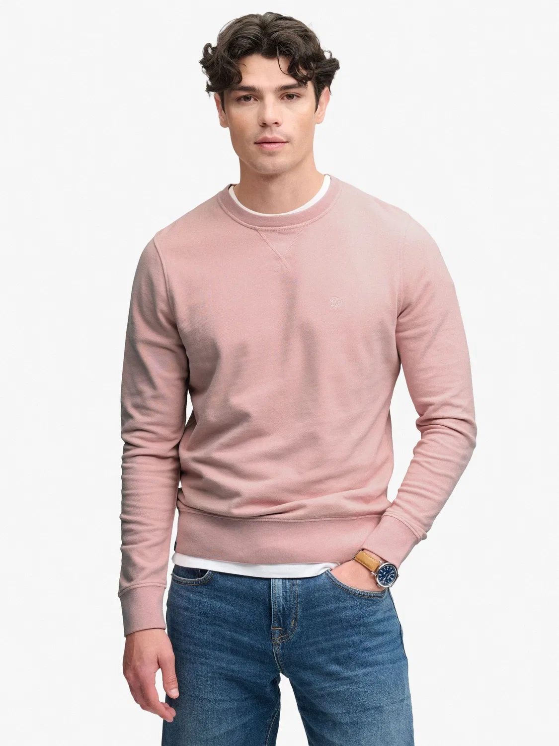 Свитшот с вышивкой Superdry Classic Essential, розовый