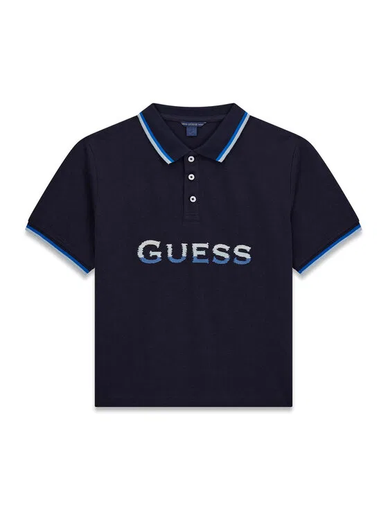 Поло relaxed fit Guess, темно-синий
