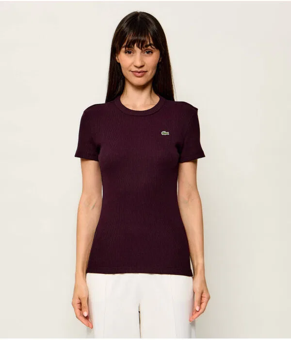 Футболка Lacoste Bordeaux, Slim Fit, бордовый