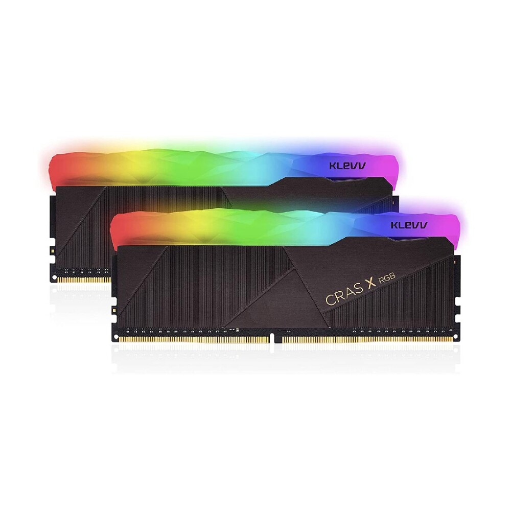 

Оперативная память KLEVV CRAS X RGB, 32 Гб DDR4 (2х16), 3200 МГц, CL16, KD4AGU880-32A160X, черный