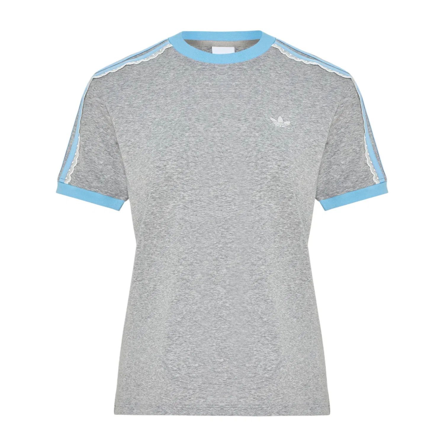 Женская футболка с круглым вырезом Medium Heather Gray Adidas Originals, Medium Heather Gray