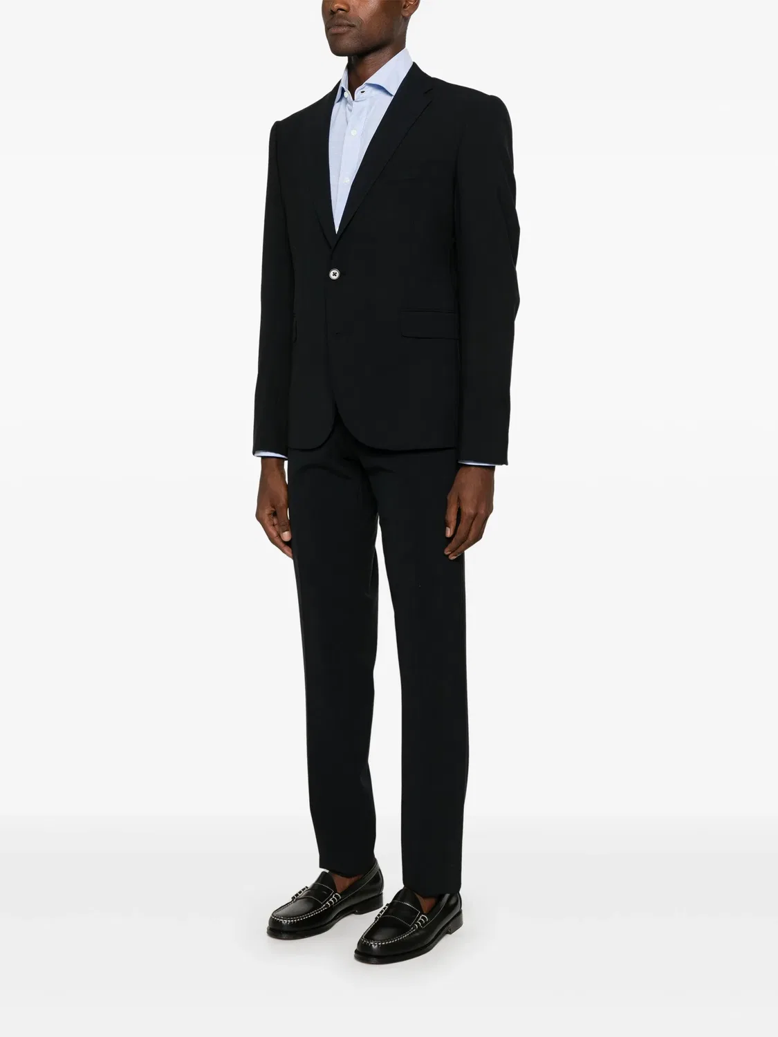 Костюм однобортный синего цвета Emporio Armani, синий — фото 3