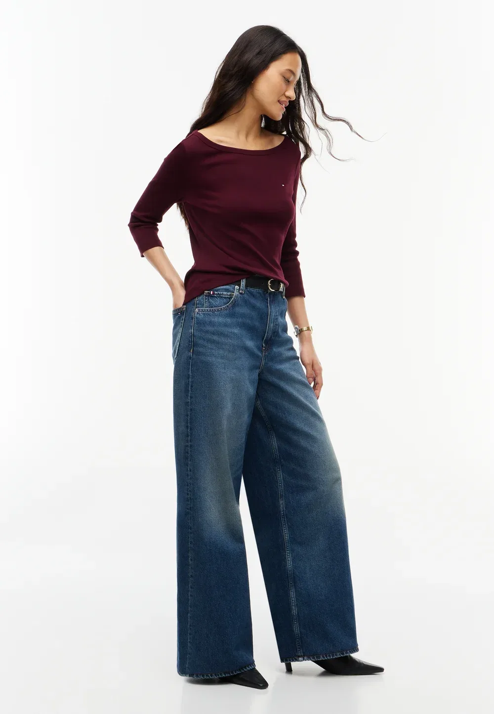 Коди - футболка с длинными рукавами Tommy Hilfiger, Deep Burgundy — фото 2