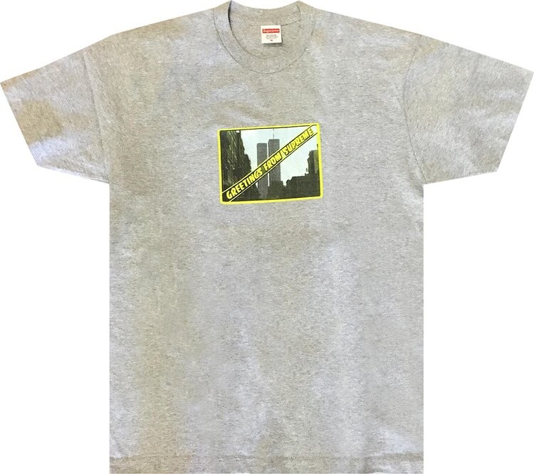 

Футболка Supreme Greetings Tee 'Heather Grey', серый
