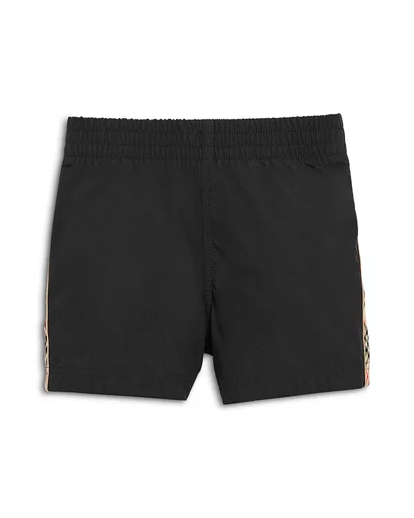 Детские плавки для мальчиков с лампасами Atticus Check Trim Burberry, черный