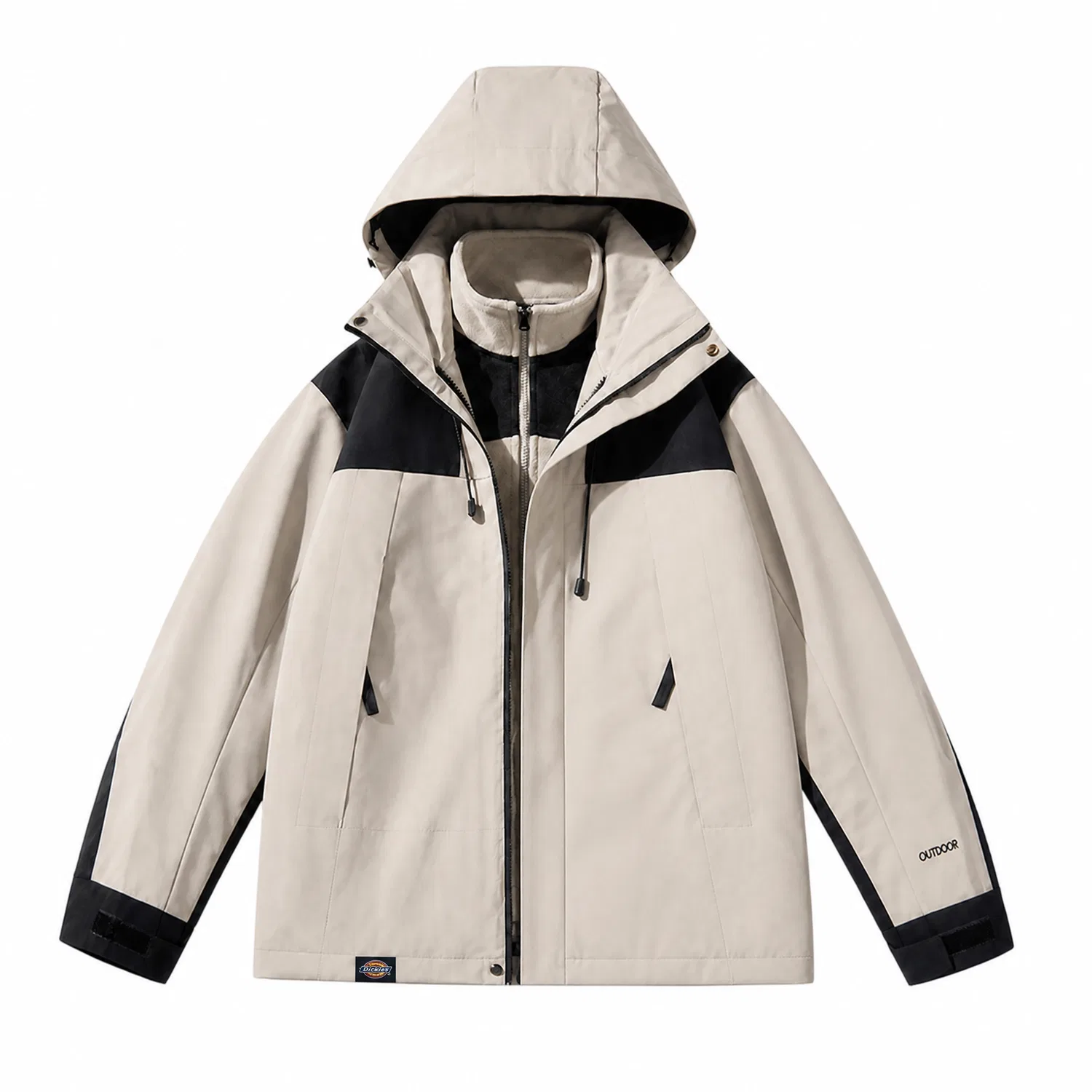 Детское худи с капюшоном, съемное, Beige Rabbit Gray, Dickies