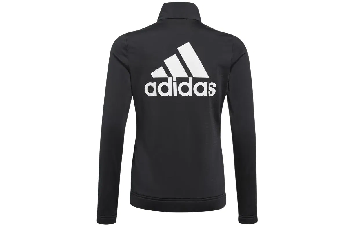 Детский спортивный комплект с воротником-стойкой Adidas, Black — фото 3
