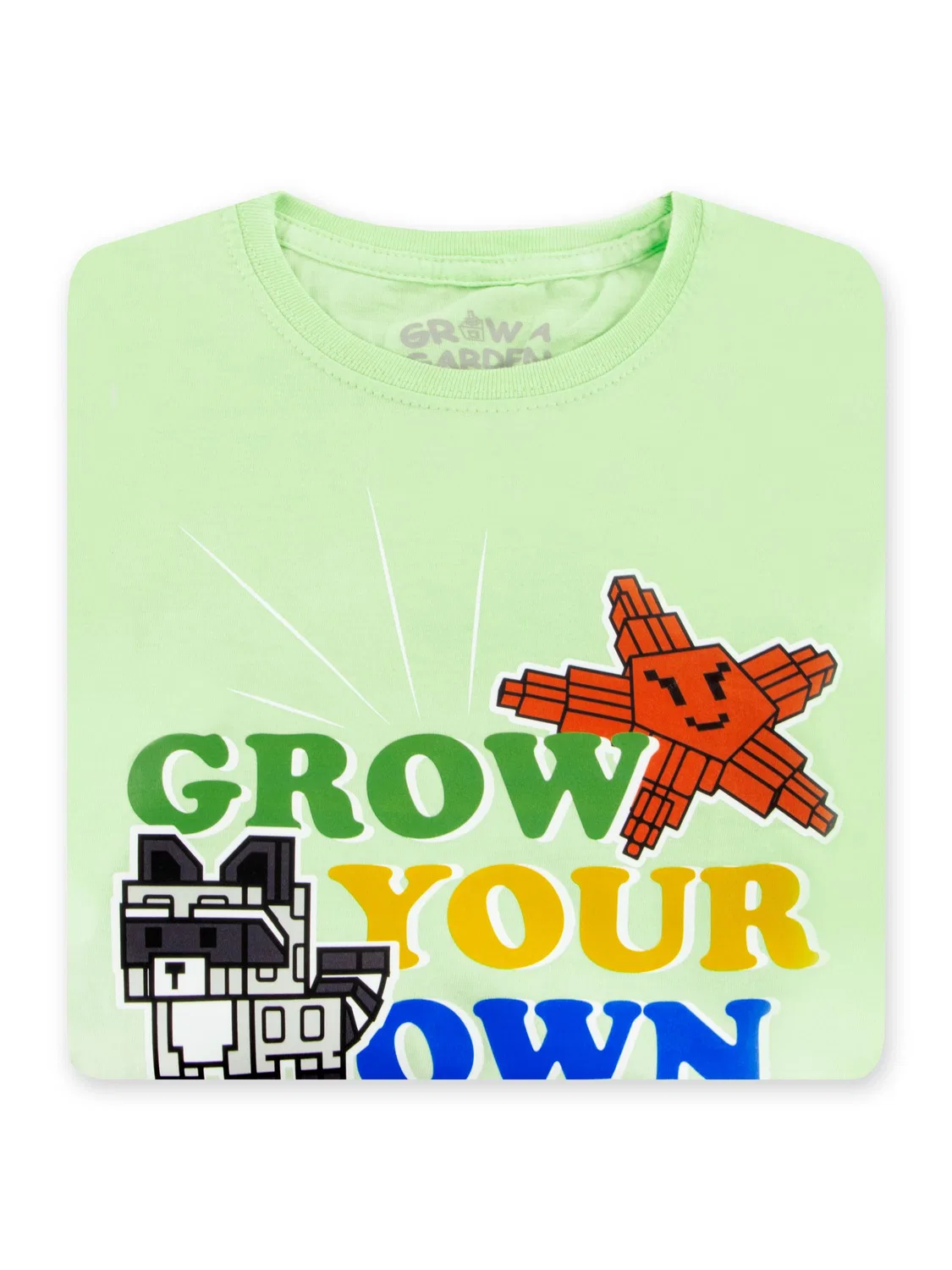 Футболка с принтом Grow A Garden Character, зеленый — фото 3