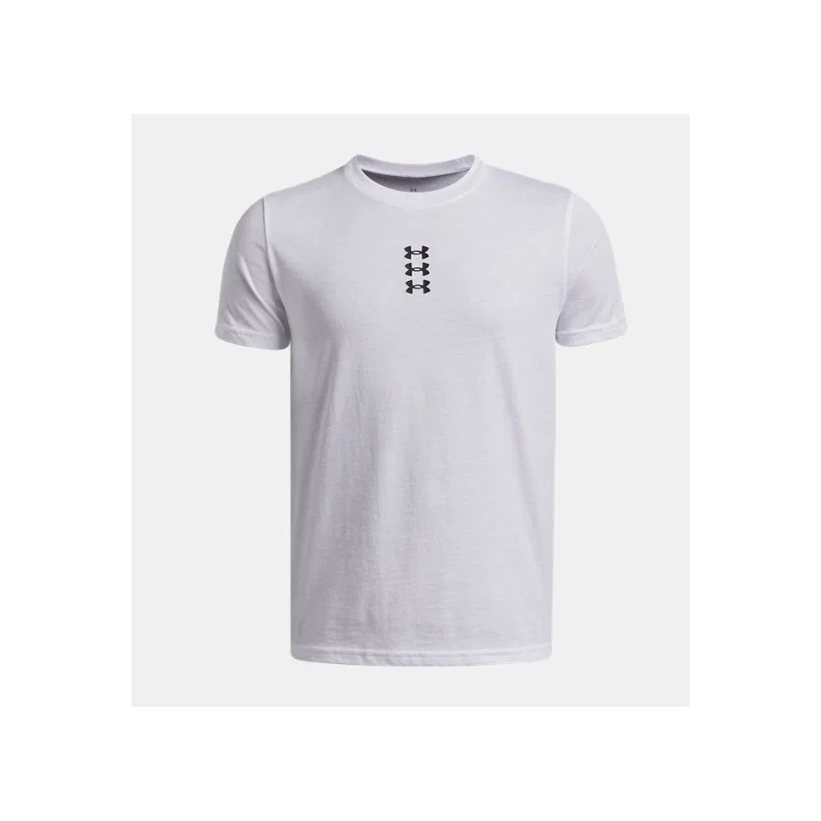 Детская футболка с коротким рукавом UA Hoops Triple Logo Under Armour, Белый